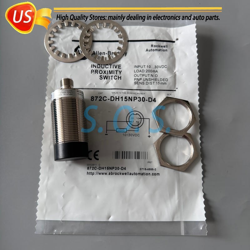 For Allen Bradley 872C-DH15NP30-D4 Proximity Sensor,4-pin,15mm,10-30VDC,NEW