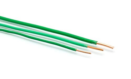 Green THHN Wire – 12 AWG – 25 Feet – Solid Copper Grounding Wire, Proudly Made