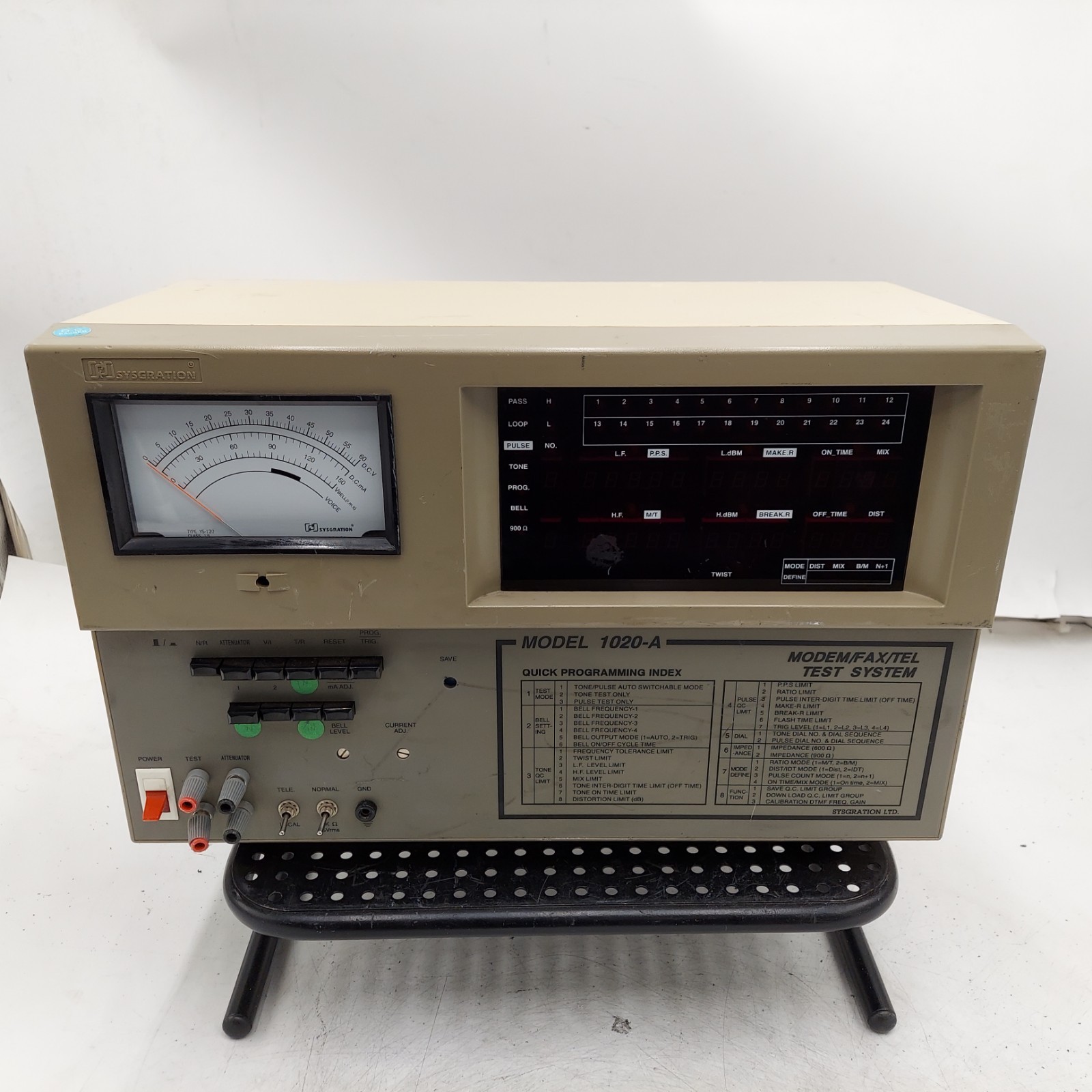 Sysgration 1020-A 1020A Tone Pulse Switchable Telephone Analyzer