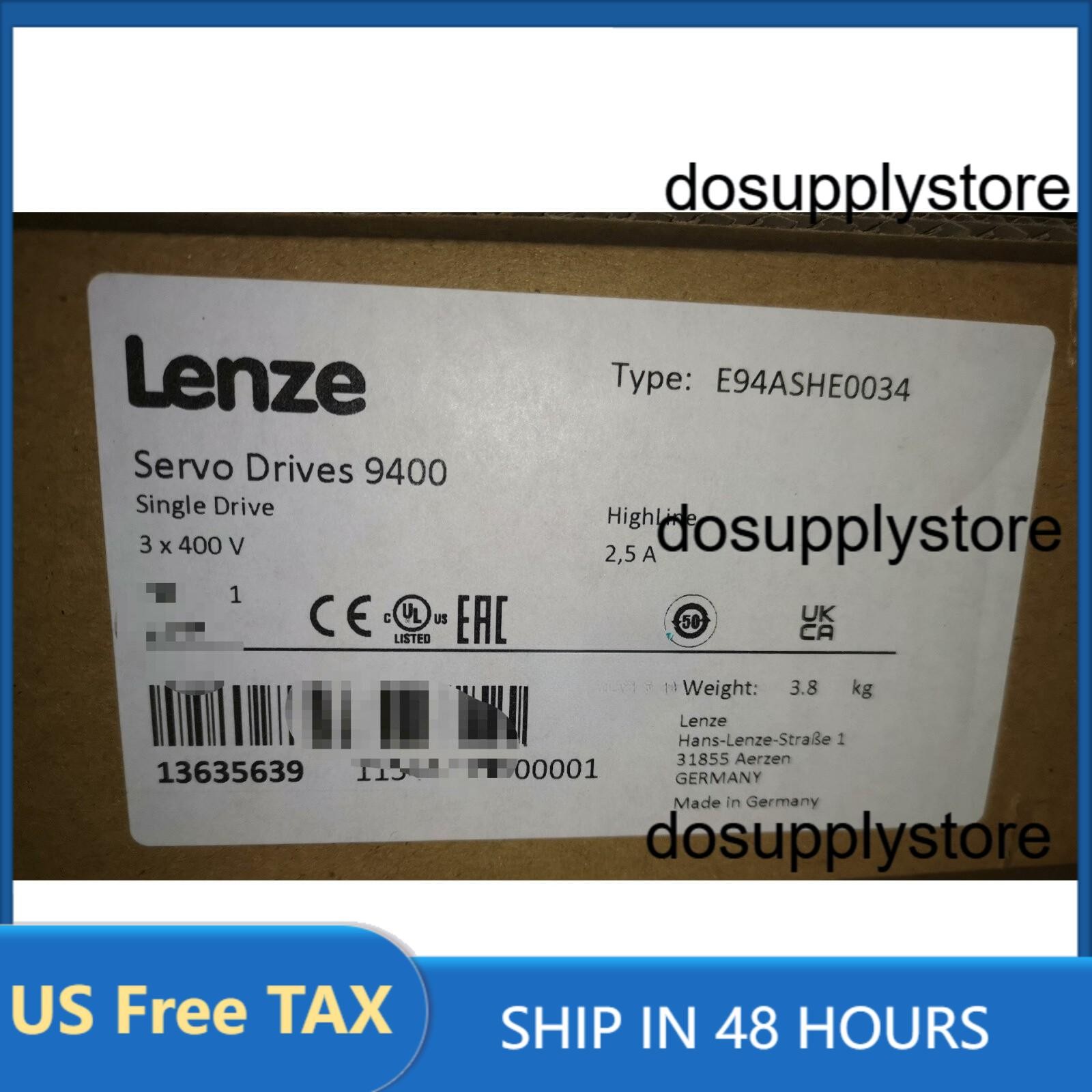 US Free TAX LENZE E94ASHE0034 9400 Servo Drive Brand New