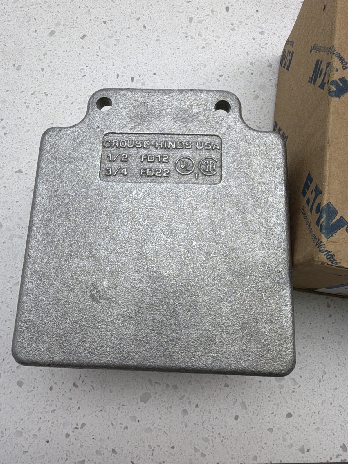 NIB – Crouse Hinds – FD22 – Two-Gang, 3/4″ Device Box Made Of Feraloy Iron Alloy