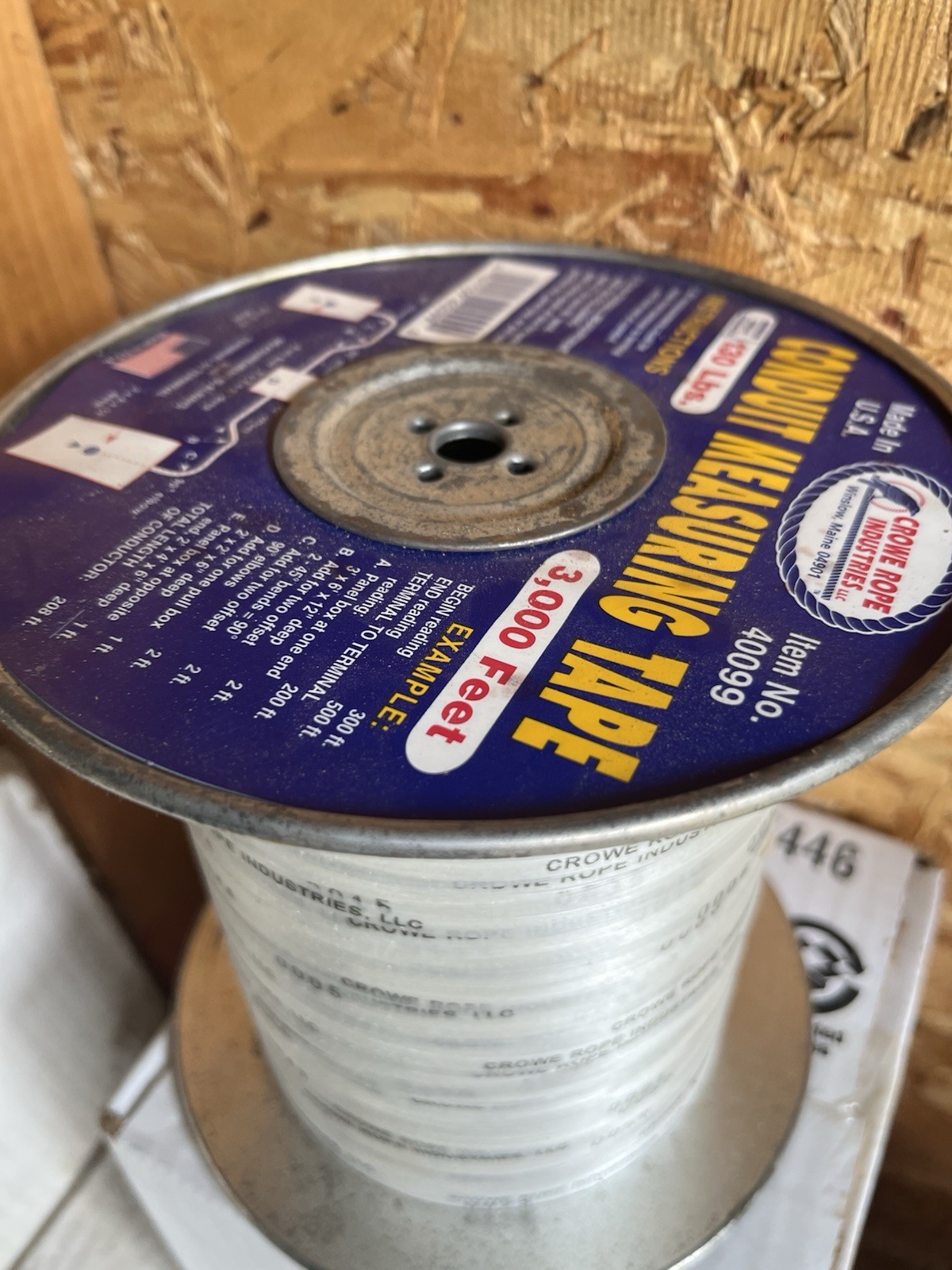 Electrical Conduit Measuring Pull Tape 3000 ft – 130lb Strength USA Nos