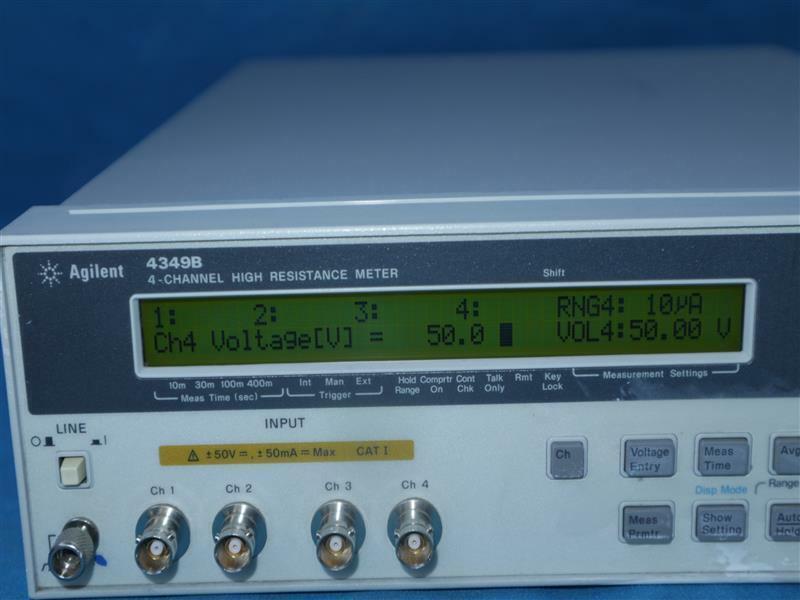 Calibrated w/ FREE SHIP! Agilent 4349B 4-Channel High Resistance Meter