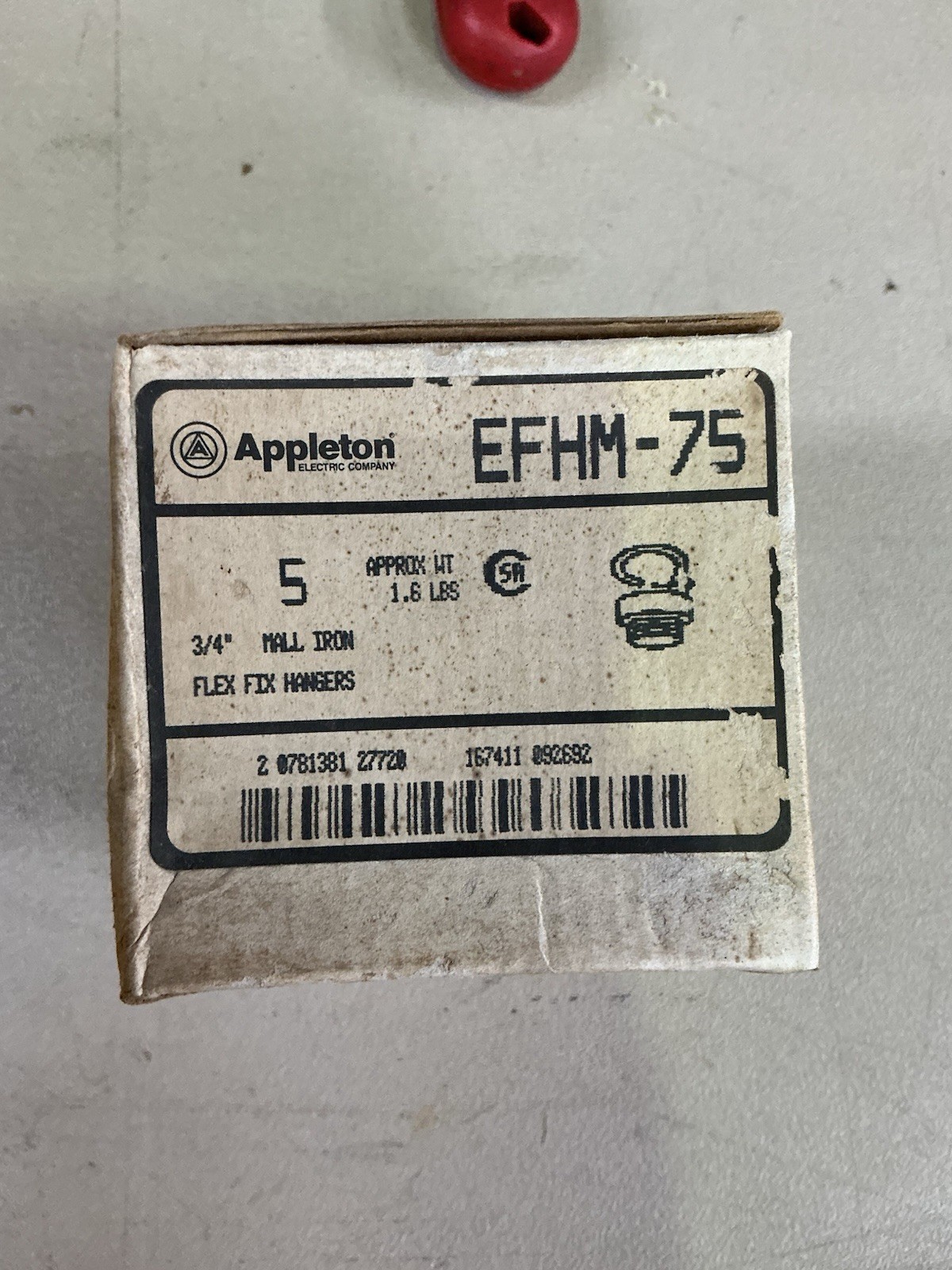 Appleton EFHM-75, 3/4″ Male Hub, Iron,Fixture Hanger Support Hook, 5 Pc