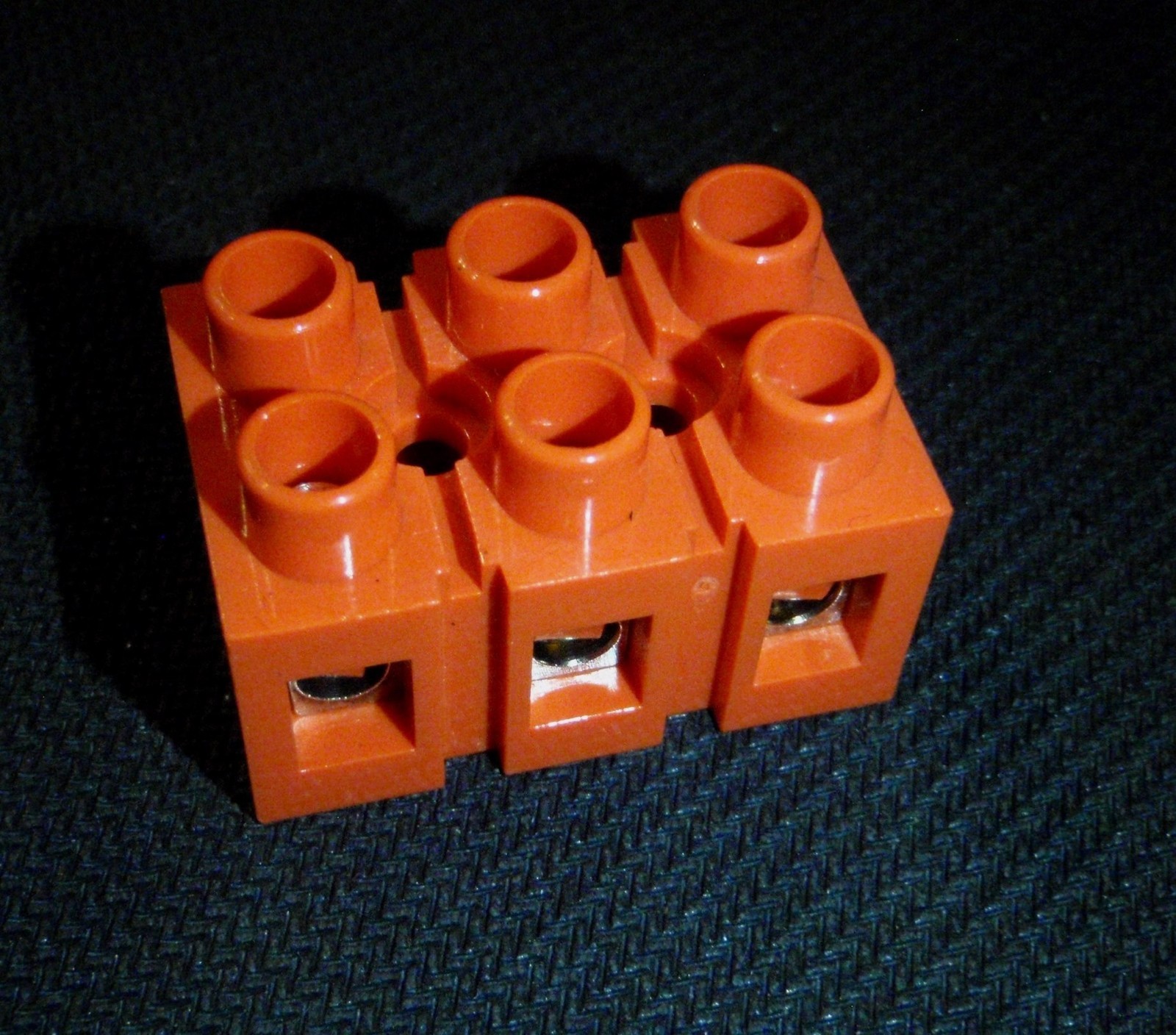 2PC WIRE TERMINAL BLOCK STRIP #22-12 AWG 3 POLE 25A H2519-3#ORANGE