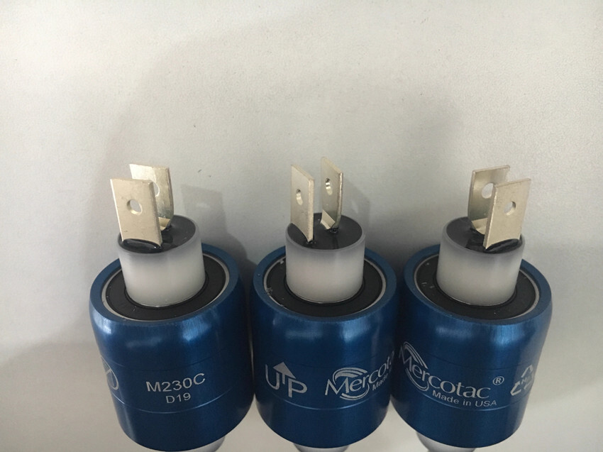 1pcs MERCOTAC Mercury Conductive Slip Ring M230C 2pole 30A Rotary Connector