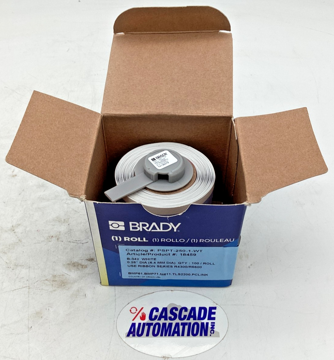 BRADY PERMA SLEEVE HEAT SHRINK WIRE MARKING SLEEVES (PSPT-250-1-WT)