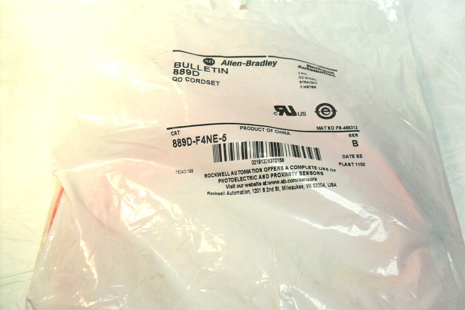 Allen Bradley 889D-F4NE-5 Factory Sealed Bags