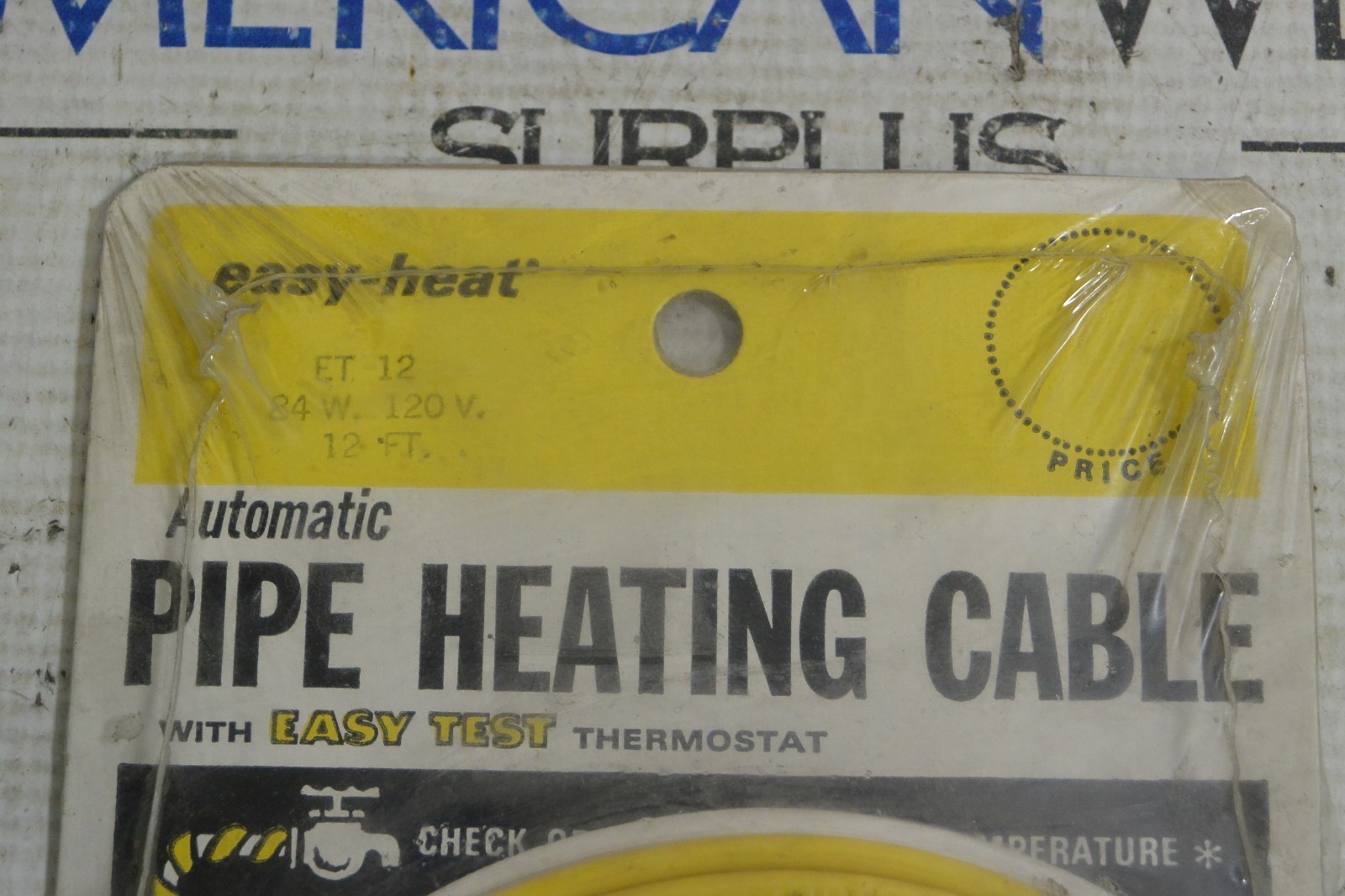 Wirekraft Easy-Heat ET12 Pipe Heating Cable 12 Ft 84W 120V
