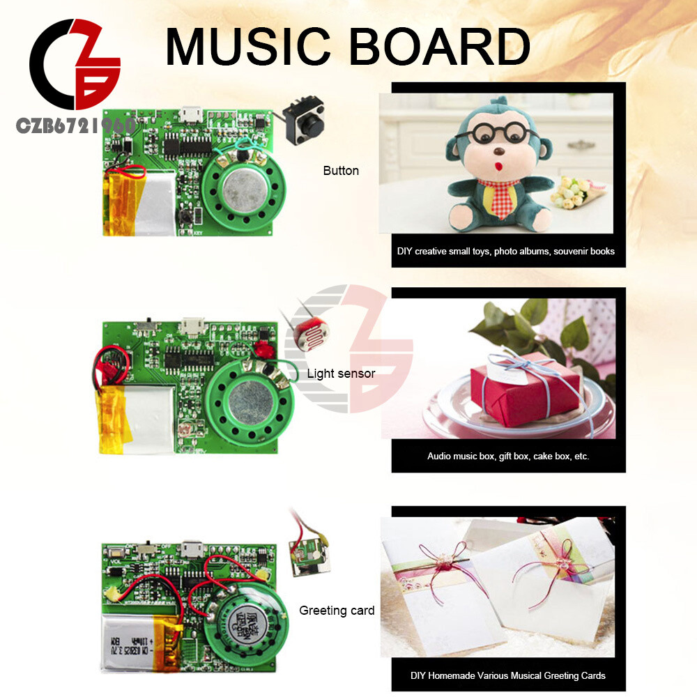 8M Recordable Sound Module Button Control MP3 Music Voice Player Board DIY Kit