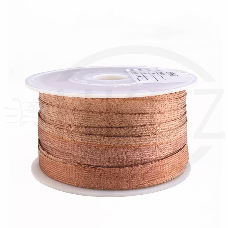 Flat Pure Copper Braid Cable Bare Copper Braid Wire Ground Lead Width 4mm- 70mm
