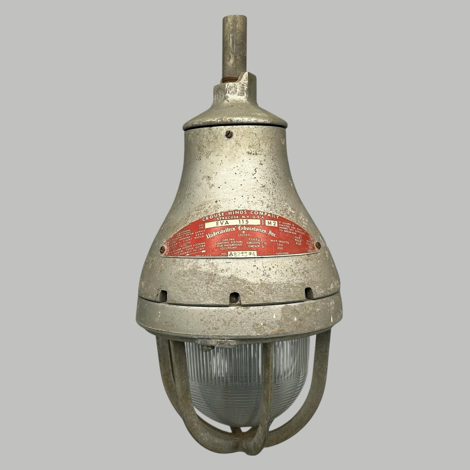 Vtg Crouse-Hinds Industrial Light EVA115 M2 Hazardous Locations Explosion Proof