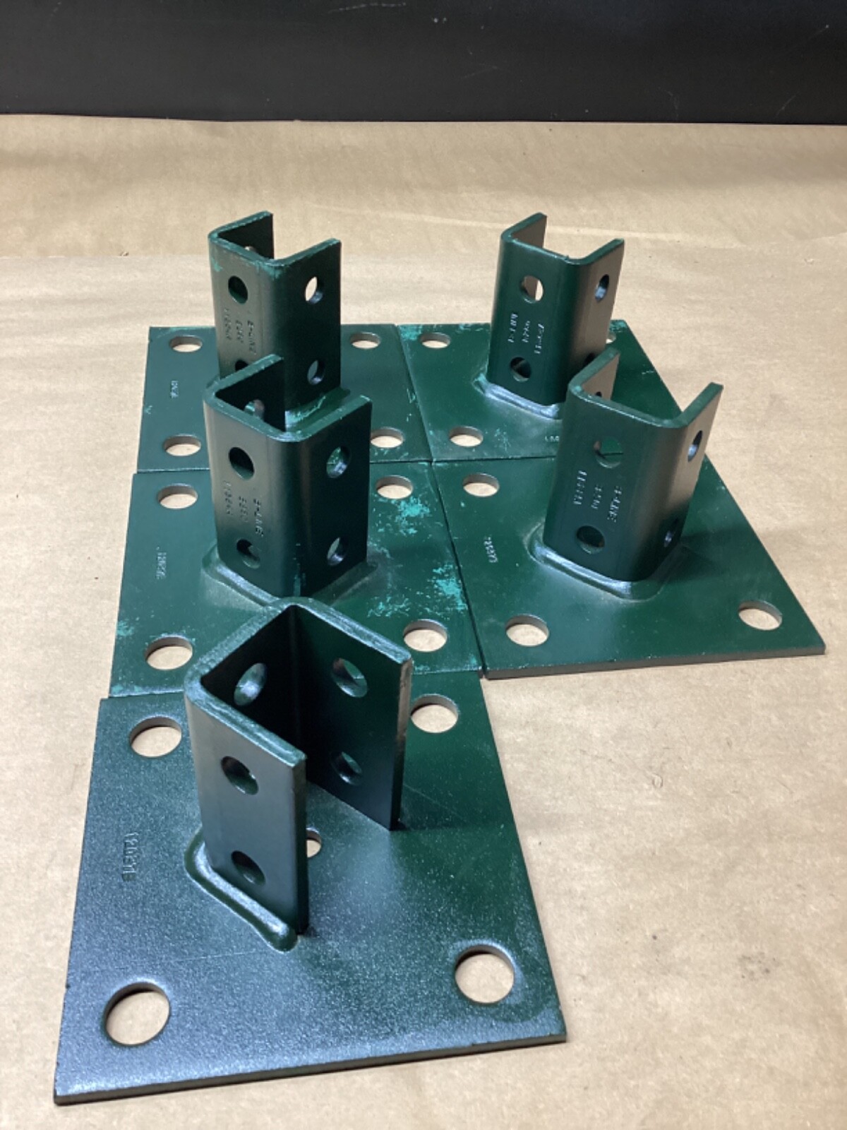 LOT OF 5 B-Line B280GRN 3 1/2”X6”X6” GREEN Post Base FOR B22 SER #108E110PR6*CO