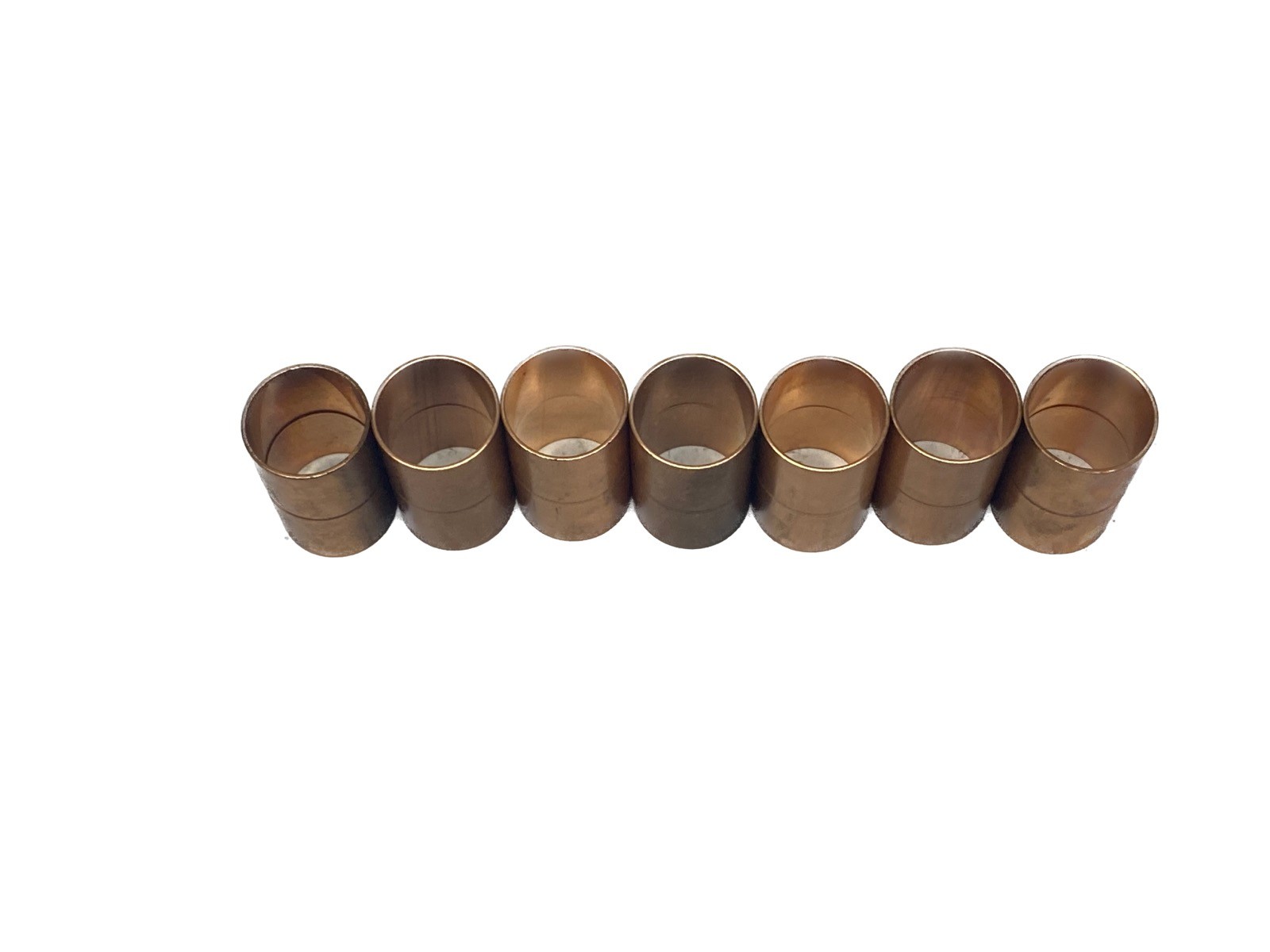 (7) NOS Unbranded 3/4” x 3/4” Copper Coupling w/ Rolled Tube Stop 7/8” OD