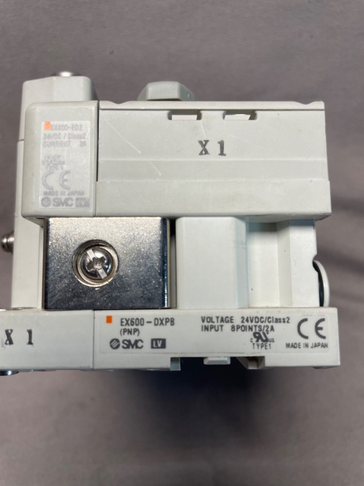 Preowned SMC EX600-ED2 & EX600-DXPB Fieldbus System & Digital Input Unit 8 PNP