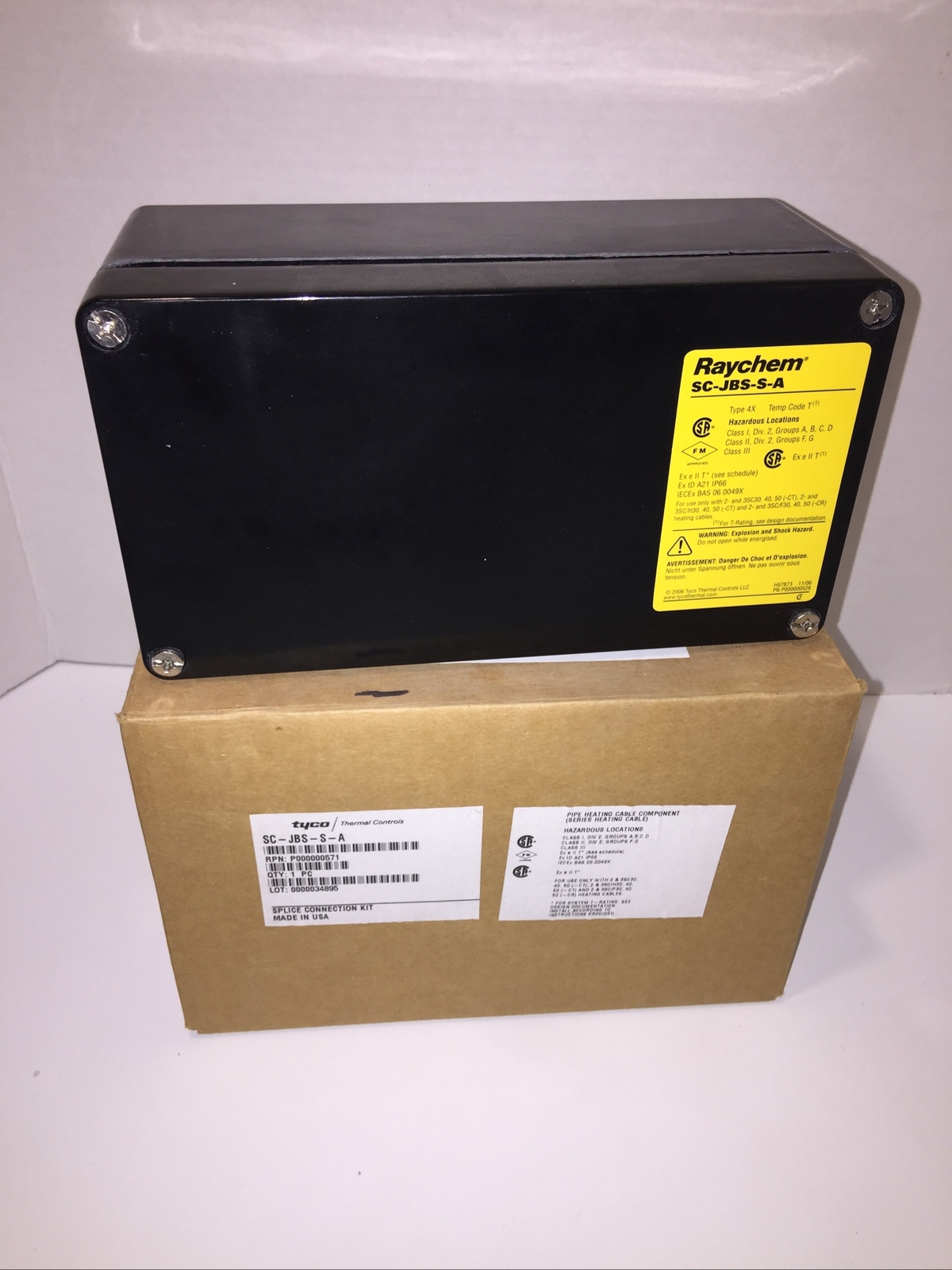 NEW RAYCHEM LIGHTED POWER Splice CONNECTION KIT SC JBS-S-A w/Junction Box