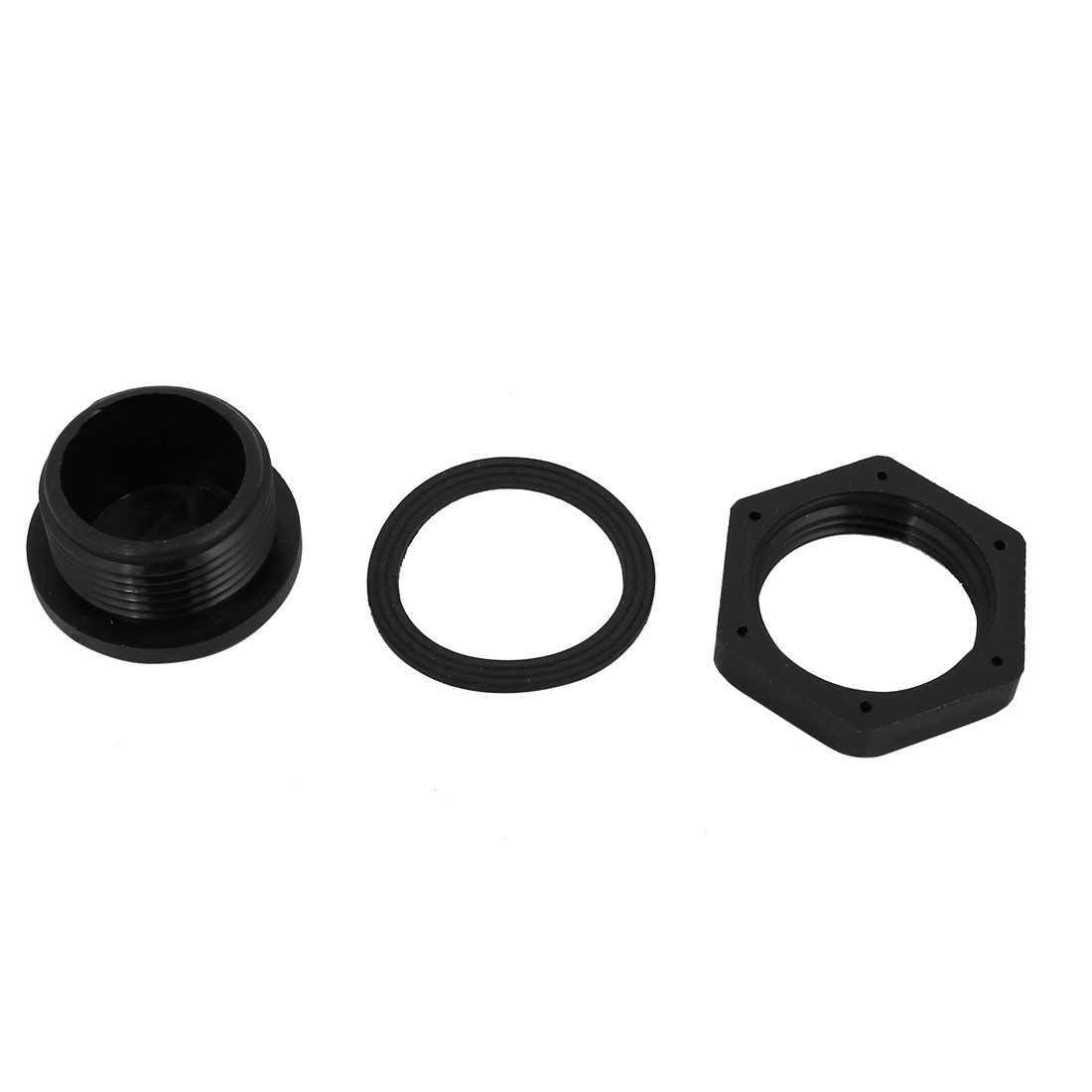 10pcs PG16 Nylon Male Threaded Cable Gland Cap Round Screw-in Cover Black