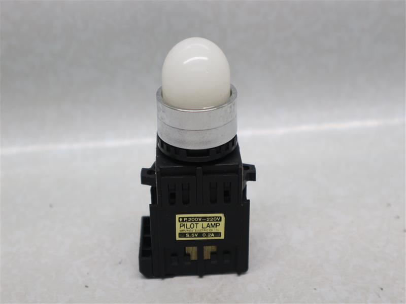 Maruyasu Electric White Light Indicator Pilot Lamp P.200V-220V S.5V 0.2A