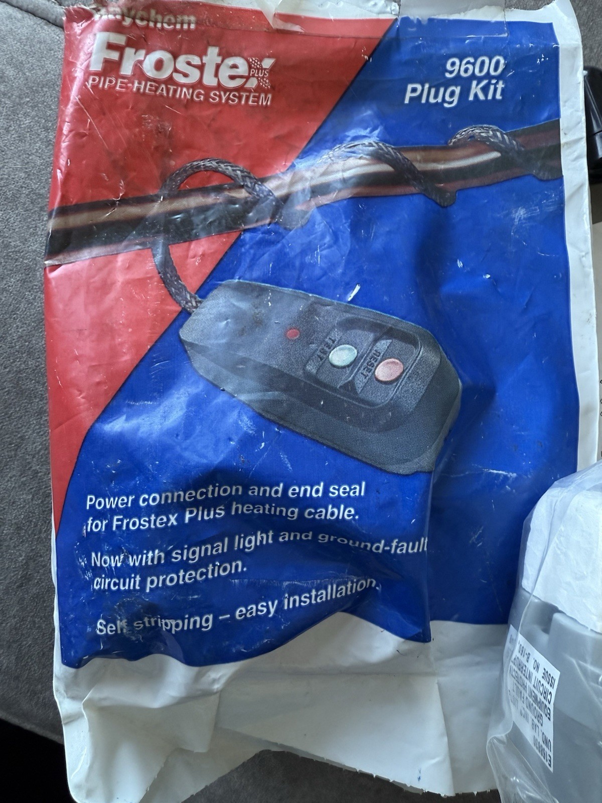 New Raychem Frostex pipe Heating System 9600 Plug Kit, Cable, Power Connection