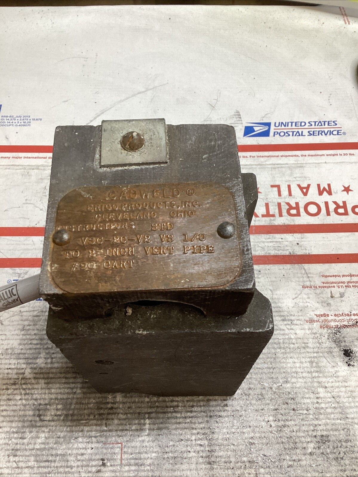 ERICO CADWELD STD VSC-2C-V2 MOLD VS 1/0 RUN & TAP 2″ PIPE #90 CART ED4U 3295