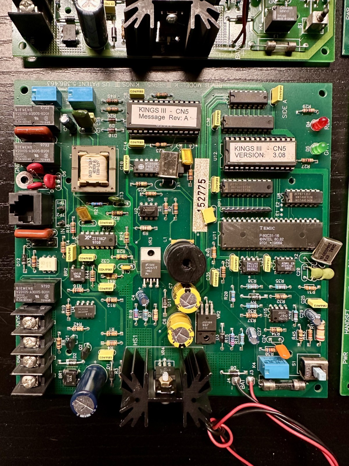 Kings III CN5 Elevator Emergency Phone Control Board Rev A/B Lot of 4