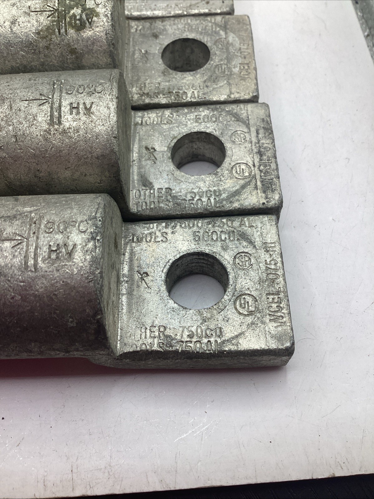 Lot Of 5 Hubbell VCEL-075-H1 1-Hole Compression Lug Terminal 500CU