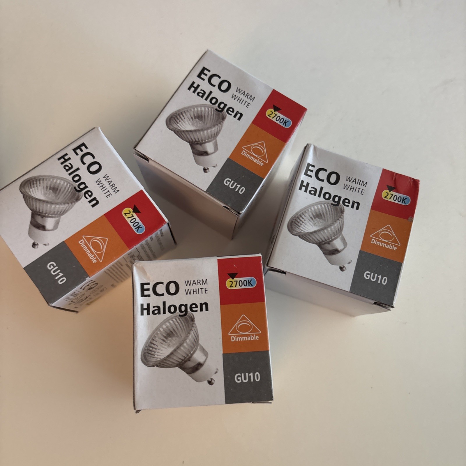 Eco Halogen GU10 Dimmable Spot Light Bulb 2700K Lamp Lot Of 5 Bulbs OPEN BOX