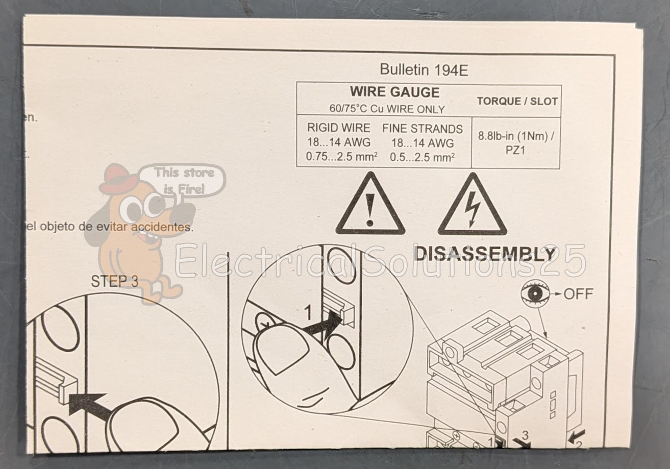 New Allen Bradley 194E-A-P11 Aux Contact Block 1NO/1NC – Base Mount – Free Ship