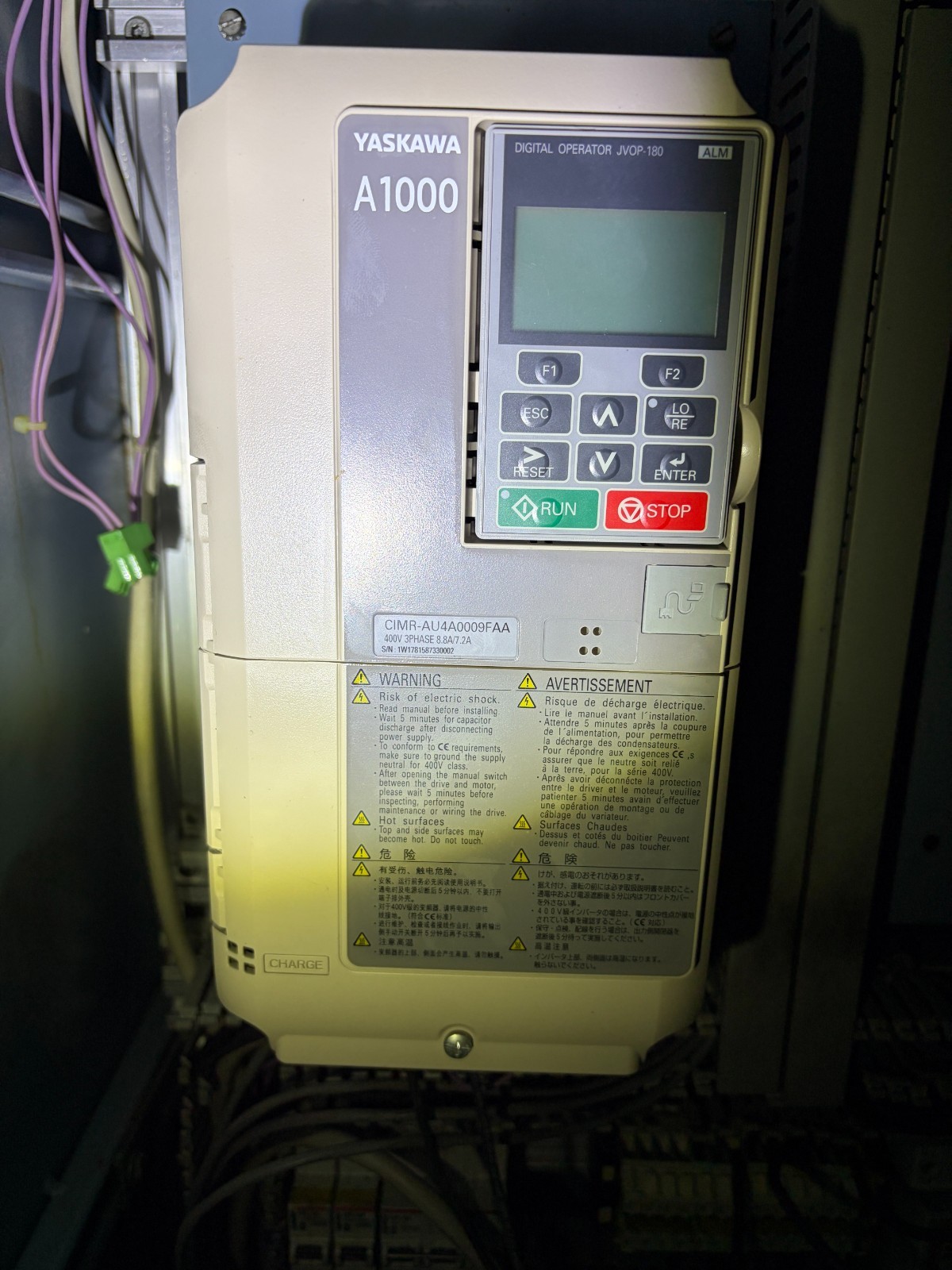 YASKAWA A1000 VFD CIMR-AU4A0009FAA