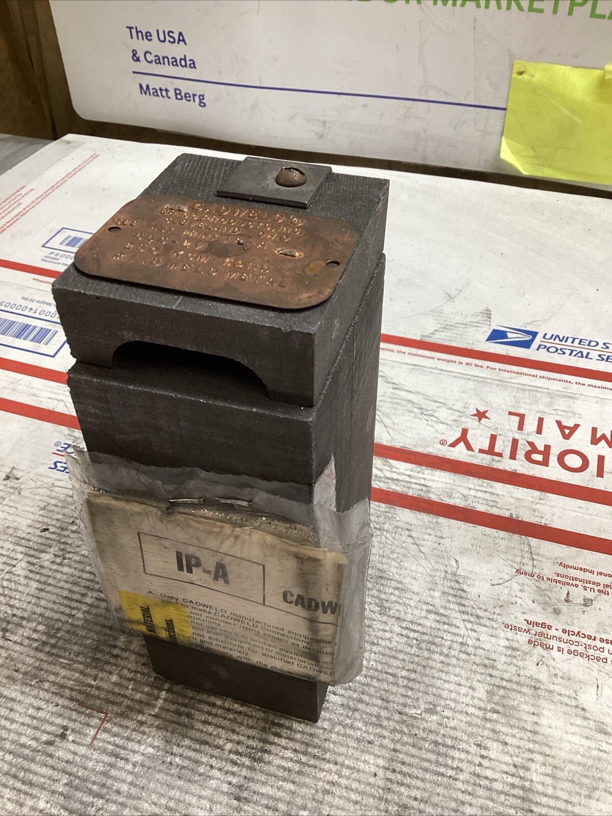 ERICO CADWELD IP-A SSC-2V MOLD 250 KCM CONC RUN & TAP #115 CART ED4U 3295