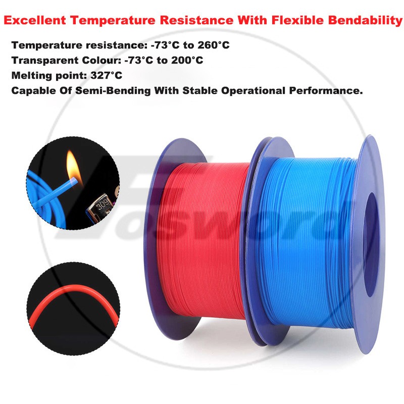 PTFE Tube Tubing Pipe ID 1mm – 14mm OD 2mm-16mm High Temp Resistance Air Hose