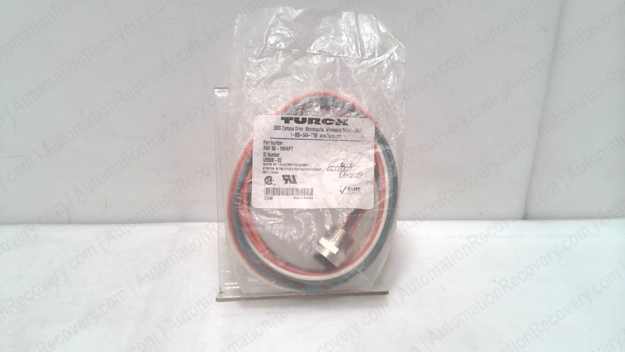 TURCK RKF 56-1M/NPT, SINGLE ENDED RECEPTACLE, U5508-02, NEW #344906