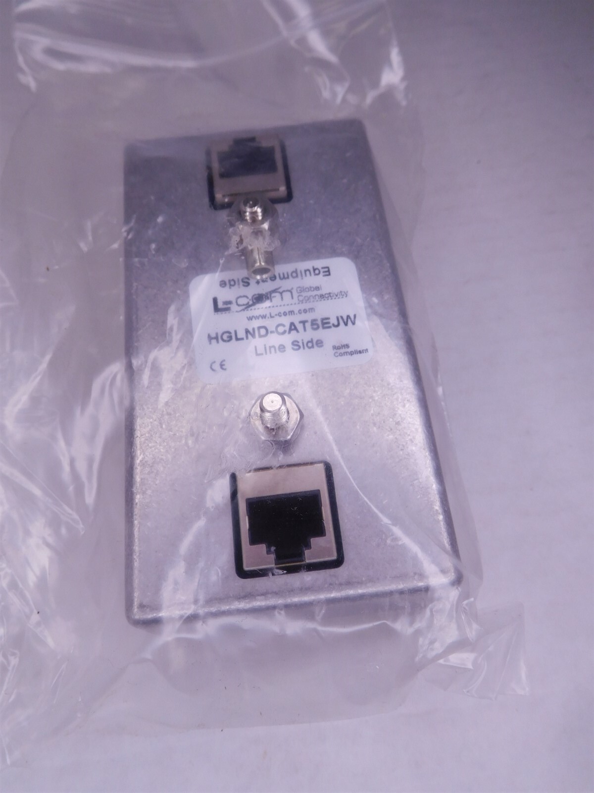 L COM HGLND-CAT5EJW Indoor Outdoor CAT5 Lightning Surge Protector (050724)