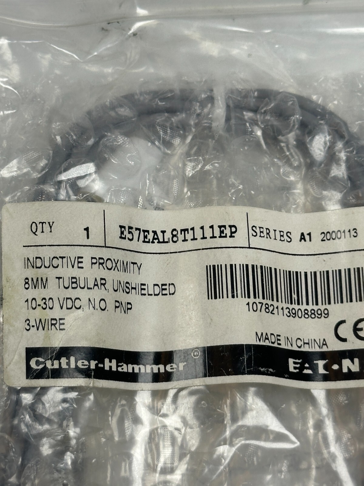 Cutler-Hammer E57EAL8T111EP Series A1 Inductive Proximity 8mm Tubular 10-30VDC