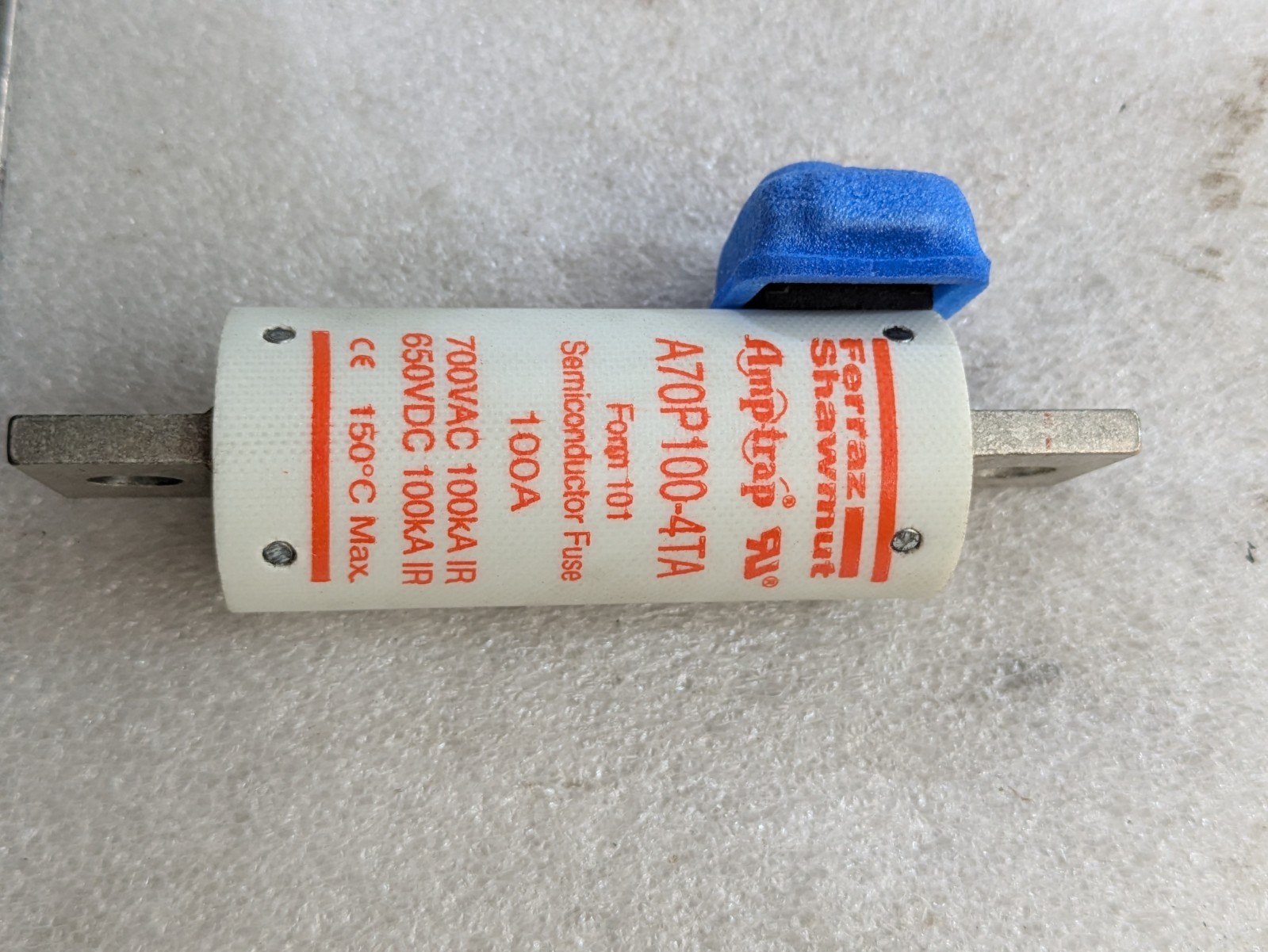 FERRAZ AND SHAWMUT A70P100-4TA FUSE 100A 700VAC 100KA 650VDC EACH