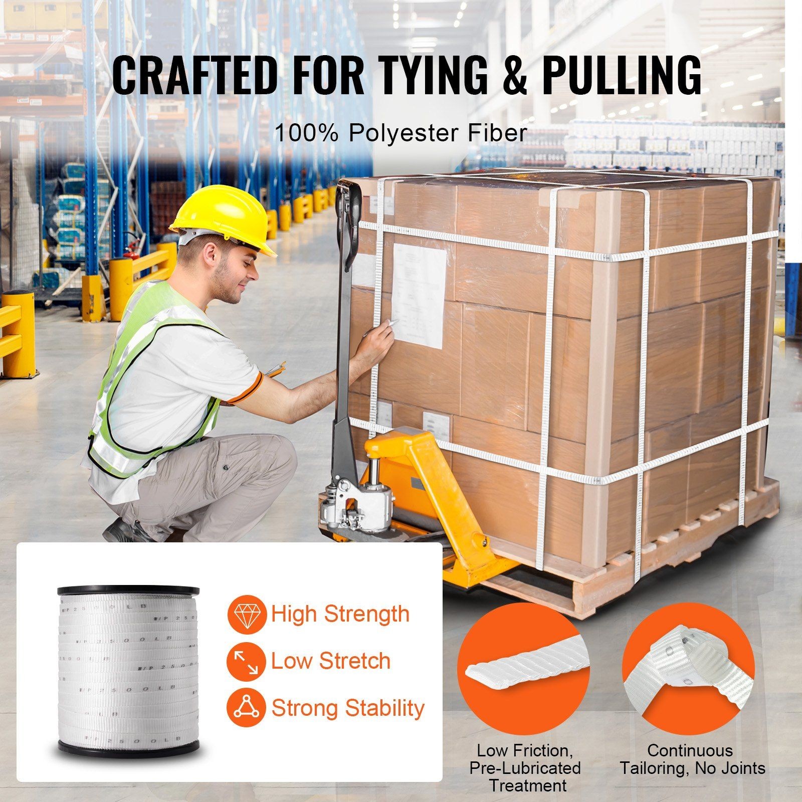 2500lb 3/4inx528ft All-Round Use Webbing for Packaging and Pulling