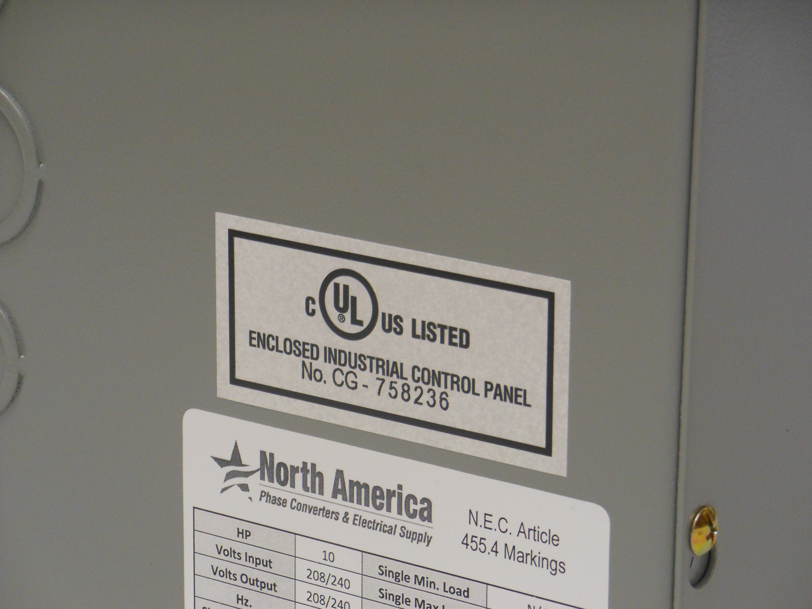 25HP UL-Listed Rotary Phase Converter – Model UL-25 – NEW, FREE SHIPPING