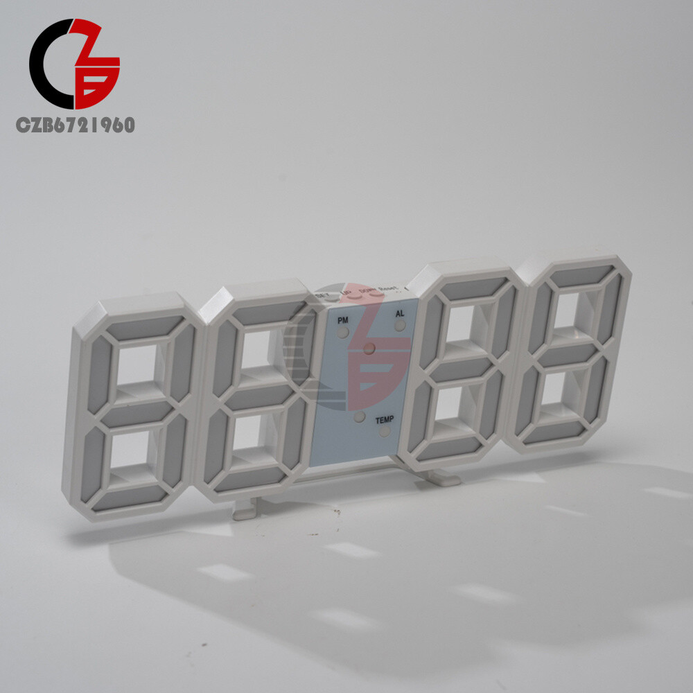 LED Electric Digital Alarm Clock Time/Date/Temperature Display Home Decoration