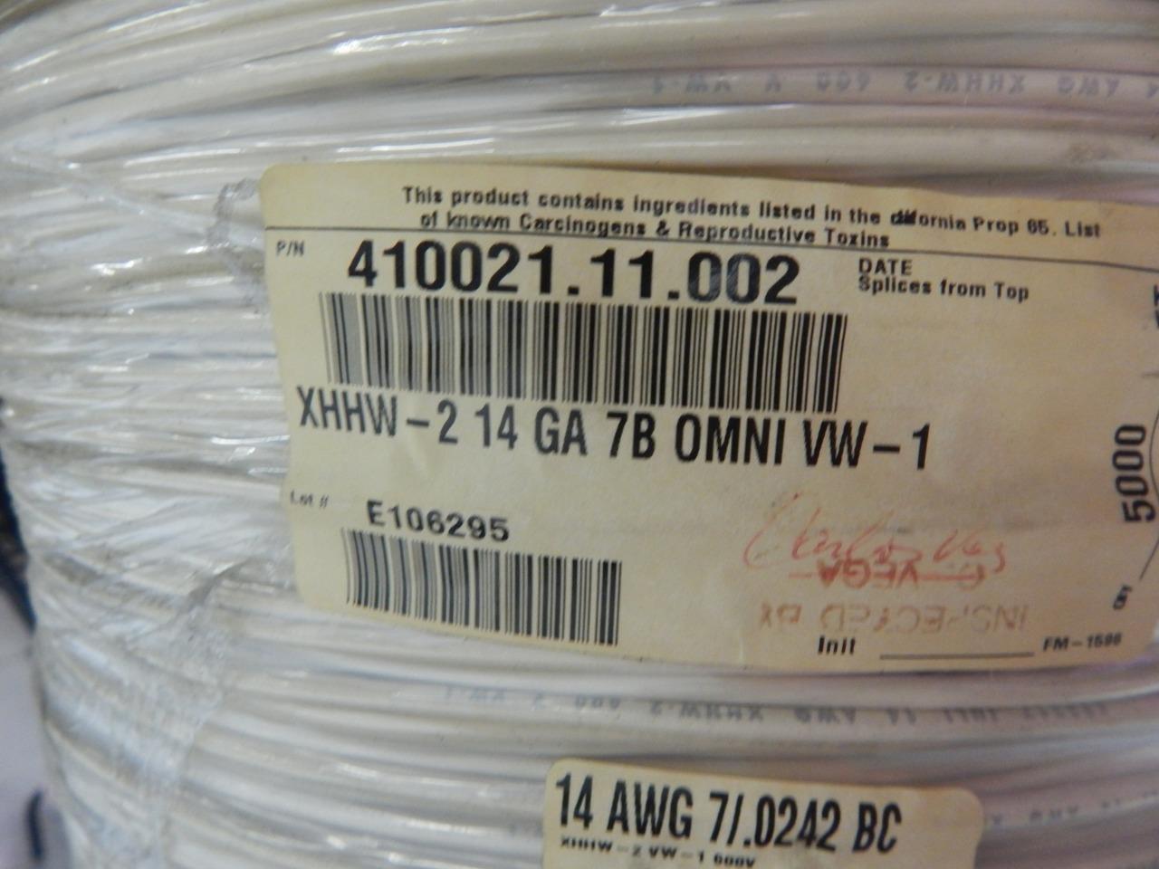 OMNI XHHW-2 14GA 7B Omni VW-1 copper Wire 7 strand 14 Ga. 5000’