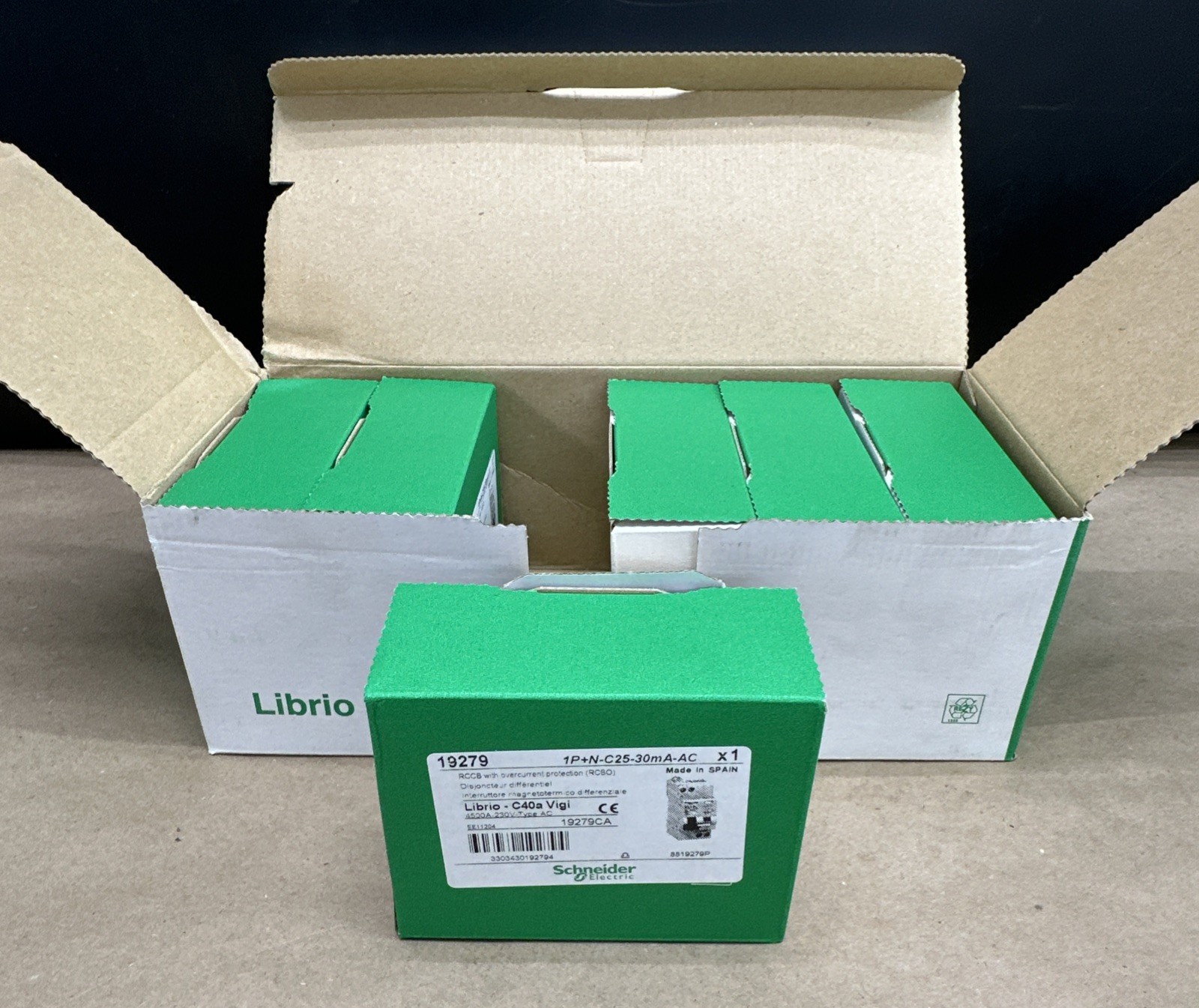 (6) Schneider Electric 19279 Librio C40a Vigi 4500A 230V 1P+N-C25-30mA-AC 🇺🇸