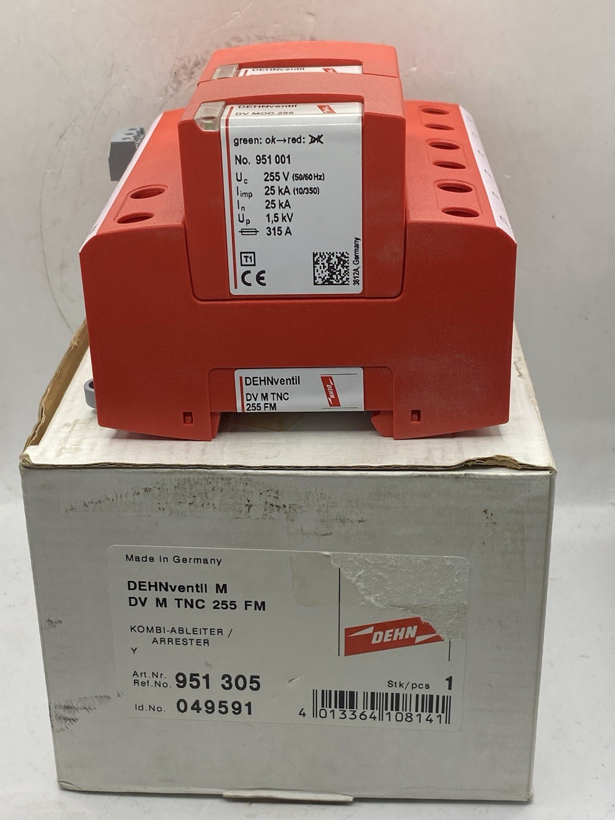 Dehn expansion valve DV M TNC 255 FM 951 305 230/400V combination arrester