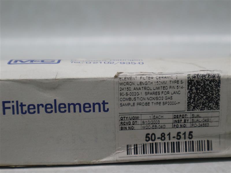 M&C S-2K150 S2K150 Ceramic Filter Element 30 Days Warranty Expedited Shipping