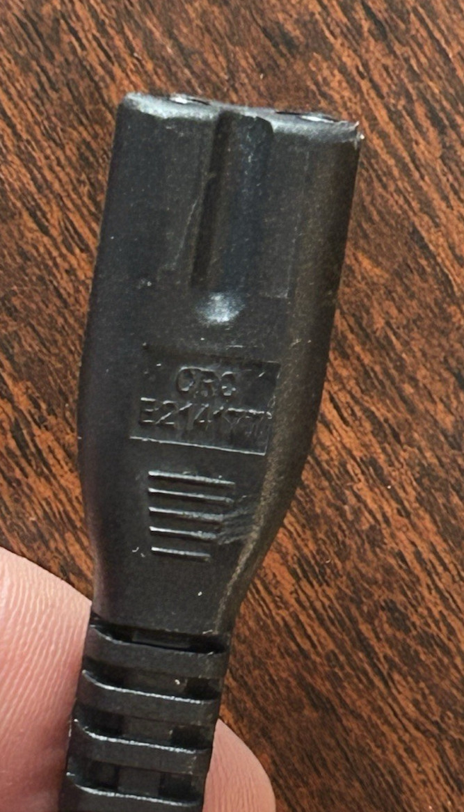 NISPT-2, VW-1, 2X 18AWG, 300V 6ft Power Cable, 2 Prong E253760 NEW