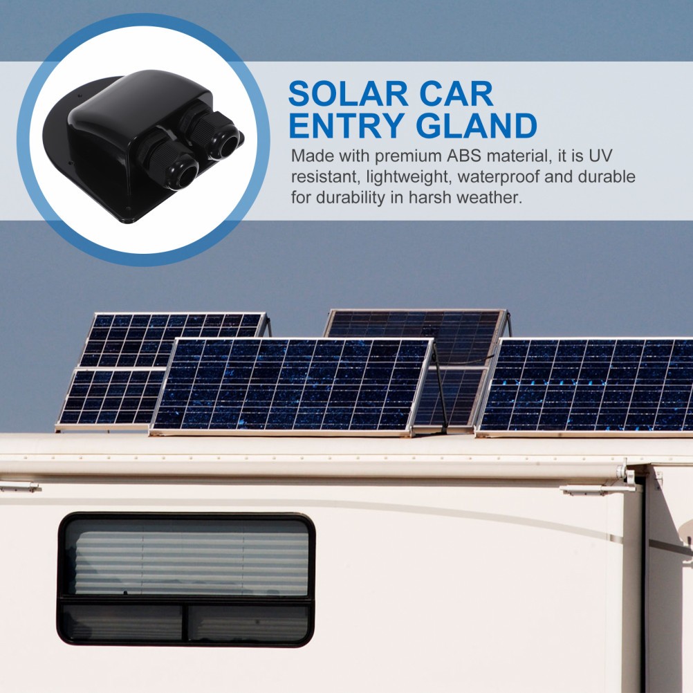 Waterproof ABS Dual Hole Cable Gland for Rv Solar Roof Use