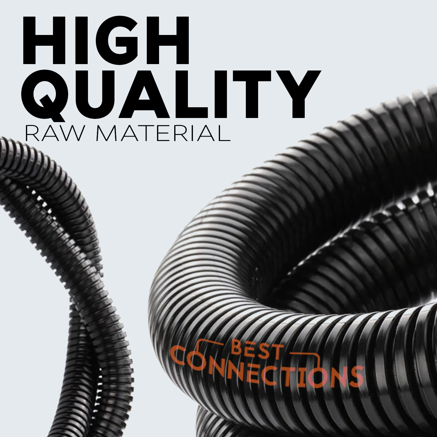 100 Ft 3/8″ Split Wire Loom Tubing – 100 Pcs 4″ Nylon Zip Ties Combo (Black)