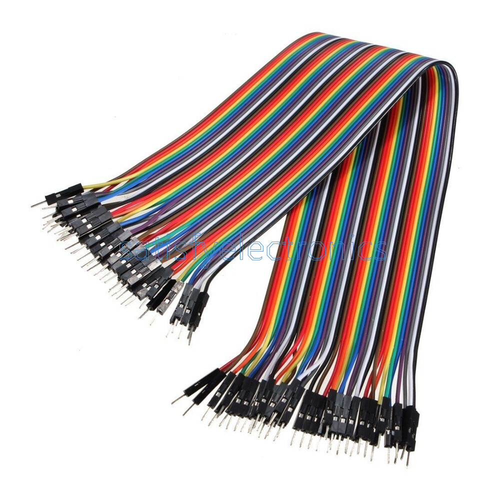 40PCS Dupont wire jumper cables 20cm 2.54MM male to male 1P-1P For Arduino