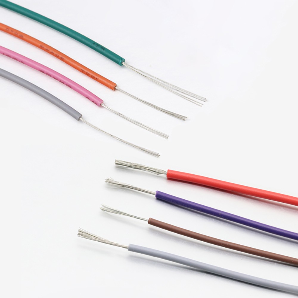 UL1007 16 AWG-30 AWG 12 Colors Flexible Electronic Wire Stranded Cable 300 Volt