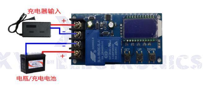 30A 6-60V Lithium Battery Charge NC Control Module Protection Board LCD Display