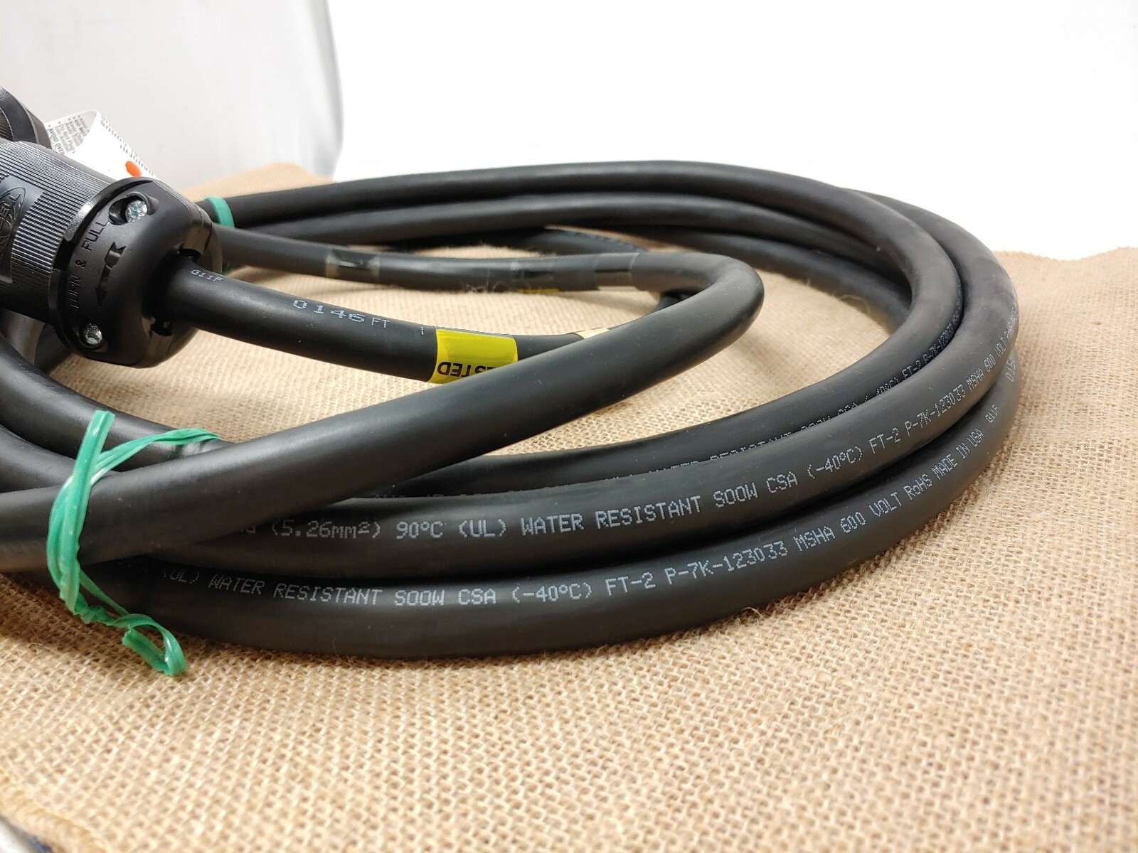 Carol 3/C 10AWG 600V UL Listed Water Resistant Extension Cord 30A 250V Hubbell