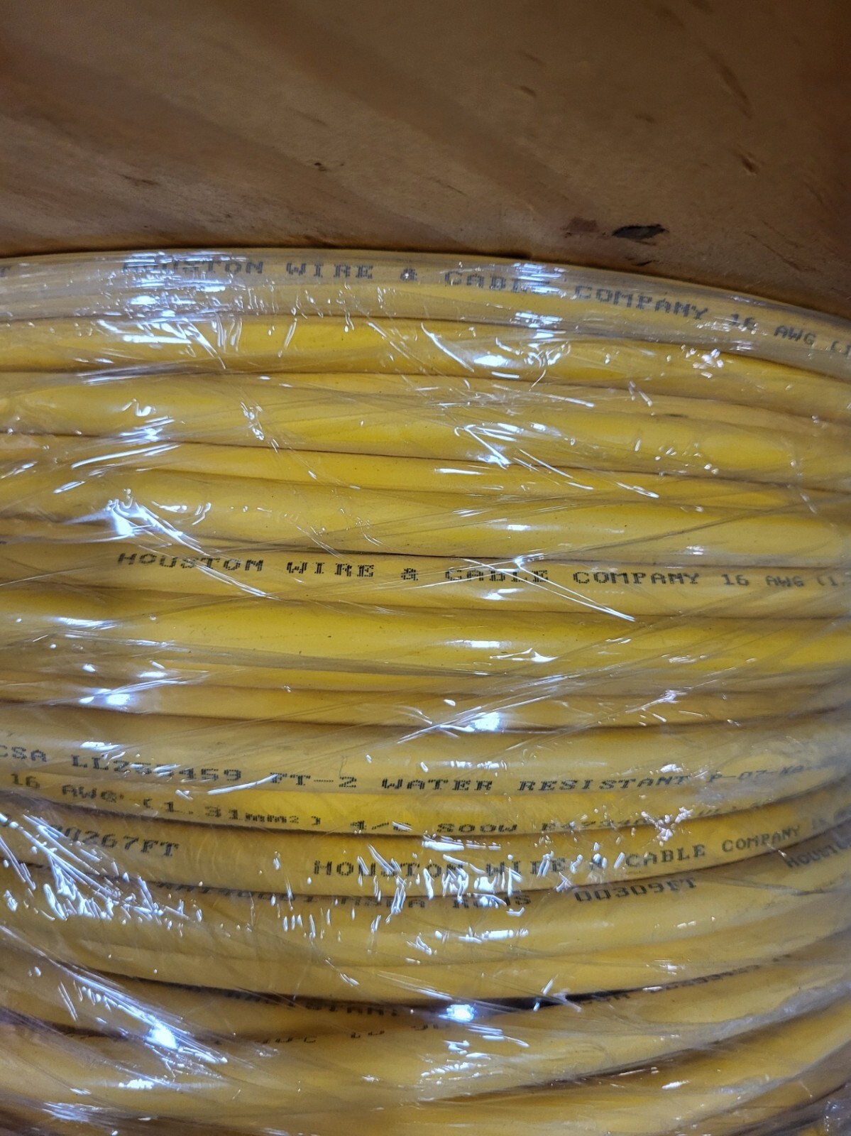 300′ SPOOL OF HOUSTON E473403, PORTABLE CORD, 16AWG, 4 CONDUCTORS, SOOW, 0772D
